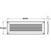 Ventilation Grille Fixed Louvre Width and height 260 x 165 mm aperture size 229 x 152 mm free air space 9500 mm2