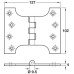 Parliament Hinge Brass 102 x 127 mm Polished chrome plated