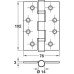 Butt Hinge Ball Bearing Grade 201 Stainless Steel Length x width: 102 x 76 mm square corners satin 1 pack