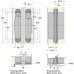 3D Hinge 180° Aluminium Zinc Diecast and Steel Tectus TE 640 A8 3-way continuous adjustment Matt nickel powder coated