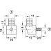 Knock Down Fitting with Integrated Special Screw for Ø 5 mm Holes Uno One Brown