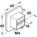Knob Zinc Alloy 45 x 45 mm Flynn Stainless steel effect