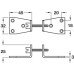 Worktop Connector Bolt with Brackets Galvanized steel