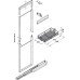 Pull Out Larder Unit Chrome Linear Wire Baskets Centre Mounting 5 baskets included For cabinet width 300 mm basket width 255 mm installed height 1700-1950 mm