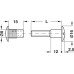Connecting Screw Complete Fitting with M6 Thread for Ø 8 mm Hole 2-piece for through-hole Ø 8 mm For wood thickness 37-44 mm length 32 mm