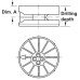 Connector Housing for Wood Thickness from 24 mm Maxifix PZ3 nickel plated finish