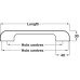 D Pull Handle Zinc Alloy Length 200-330 mm Bronte Hole centres 288/320 mm