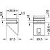 Shelf Support Wall Fixing for Glass Shelves Kalabrone Mini For glass thickness of 5-10 mm Satin nickel