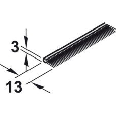 Brush Seal for Sliding Glass Interior Doors Slido Classic Top hung system Length 3000 mm