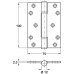 Butt Hinge Fixed Pin 3 Knuckle 100 x 75 mm Colour Coated Steel Hi-Load Grade 11 BS EN 1935 White