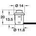 LED Push Switch Ø 14 mm  for use with Loox LED Lights Black finish