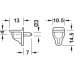 Shelf Support Plug in for Ø 3 mm Hole for wooden and glass shelves load bearing capacity 8 kg per item Transparent