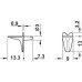 Shelf Support Plug in for Ø 3 mm Holes Load Capacity 75 kg Zinc Alloy With twin grooves Nickel plated