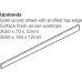Upstand Solid Surface Ice Blue Minerva® 3050 x 70(H) x 12 mm