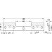Wall Plate Double for Cabinet Hangers Traser-6 For screw fixing for cabinet hanger Length 130 mm zinc plated