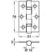 Butt Hinge Ball Bearing 76 x 51 mm Grade 201 Stainless Steel Straight corners polished