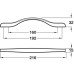 Bow Handle Zinc Alloy Fixing Centres 160/192 mm Henley Light bronze finish