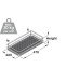 Storage Basket Set for Cabinet Width 150-300 mm Vauth-Sagel VS SUB Side Vauth-Sagel by Häfele Basket width 220 mm height 75 mm saphir mesh chrome wire