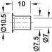 Socket Plug In for Ø 7. 5 mm Drill Hole Steel Nickel plated
