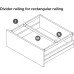 Divider Rail for use with Nova Pro Scala Drawers To create Nova Pro Scala pan drawers Stone