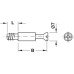 Connecting Bolt for Ø 5 mm Holes with Special Thread Minifix S100 With special thread Drilling distance B: 34 mm thread length 8 mm bright