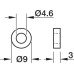 Door Panel Connector Connecting Bolt Washer Diameter Ø 9 mm white