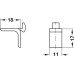 Shelf Support Aluminium for shelf support strip with intervals of 25 mm silver coloured anodized