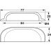 Cup Pull Handle Brass Length 77-204 mm Mulberry Polished nickel fixing centres 64 mm