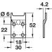 Wall Plate for Koala Cabinet Hanger Zinc plated