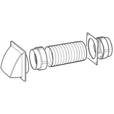 Ducting Kit Simple Vent Kit for Hood Mounted on outside Wall Smeg SP150