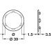 Cover Cap Round for Ø 35 mm Hole for Koala and Libra Cabinet Hangers Beige