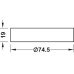 Bezel for Surface Mounting Loox Compatible Smally Plus Round Plastic Stainless steel finish