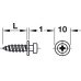 Modular Screw Single-Sided Installation in Wood with Wood Screw Thread Collared Steel For use with 16 mm wide modular plates for installation in Ø 5 mm hole length 16.0 mm