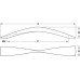Pull Handle Oak Fixing Centres 224-320 mm Twist Length 388 mm