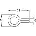 Loop Shelf Support for Use with Plug in Socket for Wooden Shelves Electro brassed