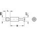 Connecting Bolt for Ø 8 or 10 Ø mm Holes with M6 Thread  Minifix S100 Bolt hole 8 mm bolt head Ø 7 mm thread length 7.5 mm Drilling distance B:  34 mm thread length 7.5 mm galvanized