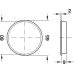 Ventilation Trim for Recess Mounting Slotted Ø 65 mm Plastic Round Ventilation area 13.49 cm2 white