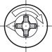 Connector Housing with Rim Zinc Alloy Minifix 15 For wood thickness from 19 mm drilling depth D: 14.5 mm dim. A: 9.5 mm bright