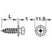 Modular Screw Single-Sided Installation in Wood with Wood Screw Thread Collared Steel For use with 16 mm wide modular plates for installation in Ø 5 mm hole length 16.0 mm