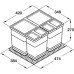 Waste Bin Set for Installation in Standard Drawer Boxes Ninka One2Four New number for 502.90.233 For drawer width 600 mm base plate 484 mm 2x 13.5 1x 21 Litres