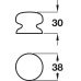 Knob Ceramic Ø 38 mm Victoria White