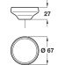 Knob Wood Unfinished/Lacquered Ø 42-67 mm Cadogan Oak unfinished Ø 67 mm