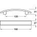 Bow Handle Aluminium Fixing Centres 128 mm Daria Polished chrome/stainless steel effect