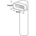 Deflector with Tube White Plastic System 125/150 System 125 height x width 82 x 174 mm length 500 mm