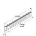 Ventilation Grille for Recess Mounting Height 80 mm Recessed Height 66 mm Flange Depth 15 mm With 40 x 7.5 mm Oval Slots Arranged in Parallel Ventilation area 71 cm2 length 300 mm flange length 278 mm silver F1