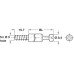 Connecting Bolt with Special Thread Maxifix  Steel Drilling distance 55 mm thread length 15.7 mm