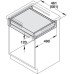 Pull Out Table Rapid Self Supporting Load bearing capacity 100 kg For cabinet width 600 mm stainless steel effect