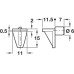 Shelf Support Plug in for Ø 6 mm Hole with Grooved Plug Brown