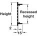 Ventilation Grille for Recess Mounting Height 80 mm Recessed Height 66 mm Flange Depth 15 mm With 40 x 7.5 mm Oval Slots Arranged in Parallel Ventilation area 71 cm2 length 300 mm flange length 278 mm silver F1