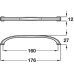Bow Handle Zinc Alloy Fixing Centres 160 mm Odessa Polished chrome